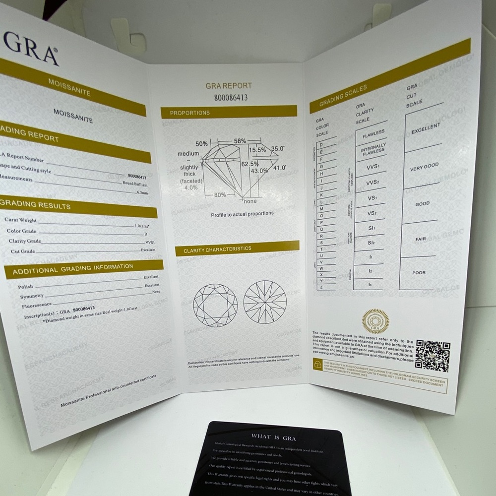 Diamonds 2 ct stud earring D color vvs mossanite - Picture 2 of 16